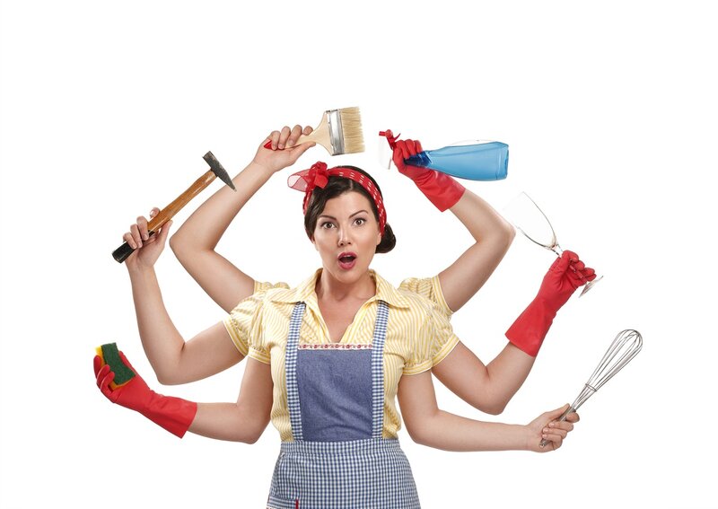 Woman with Multiple Arms — Yellow