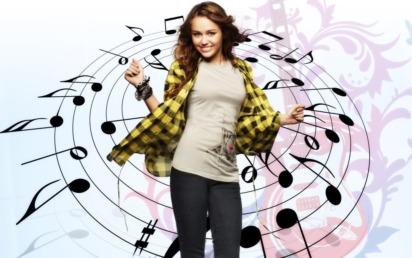 woman with musical notes