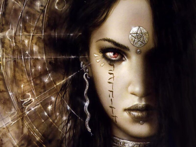 woman with mystical face paint