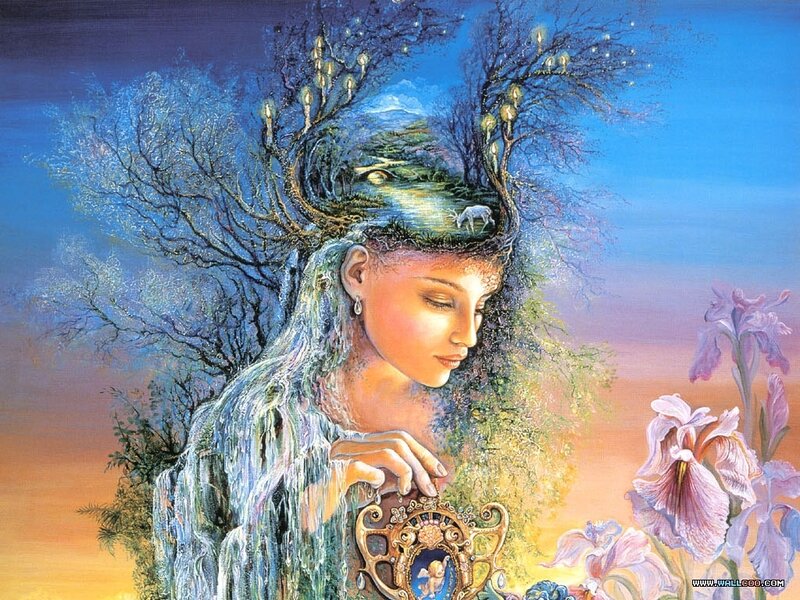woman with nature in her head