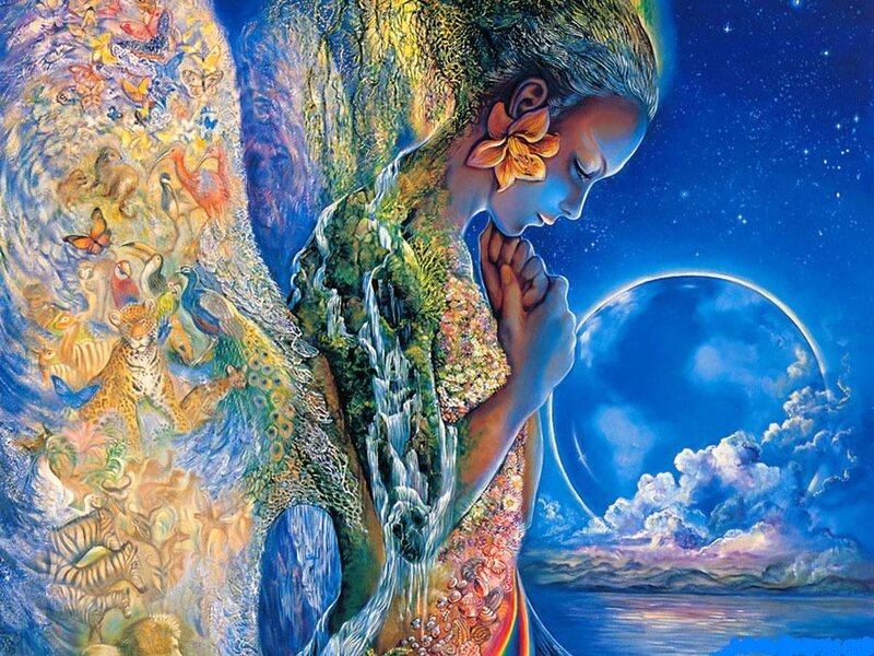 woman with nature wings