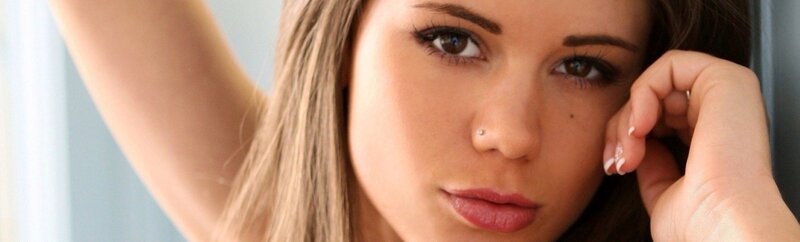 woman with nose piercing