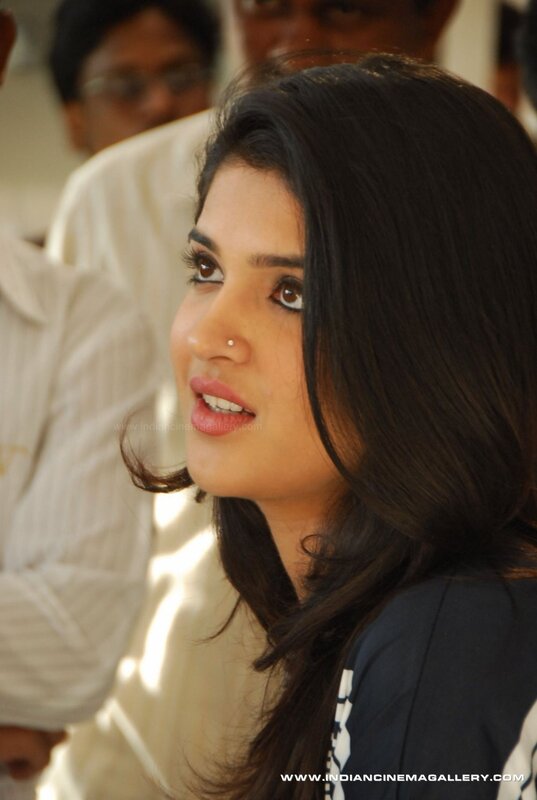 woman with nose piercing at event