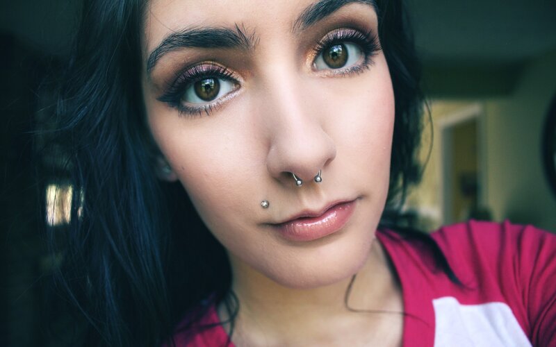 woman with nose piercings