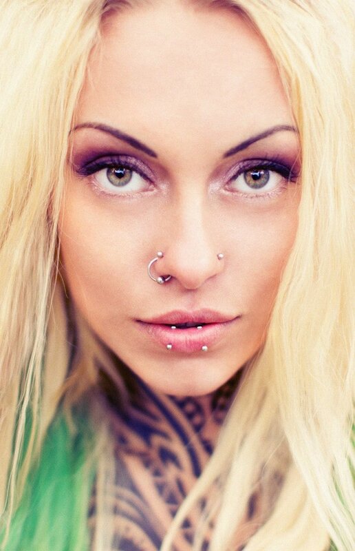 woman with nose piercings