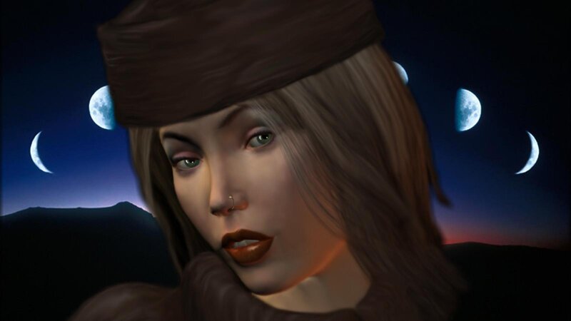 Woman with Nose Ring — Blue