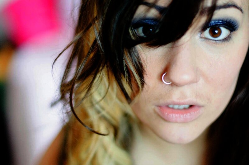 Woman with Nose Ring — Brown, Intense