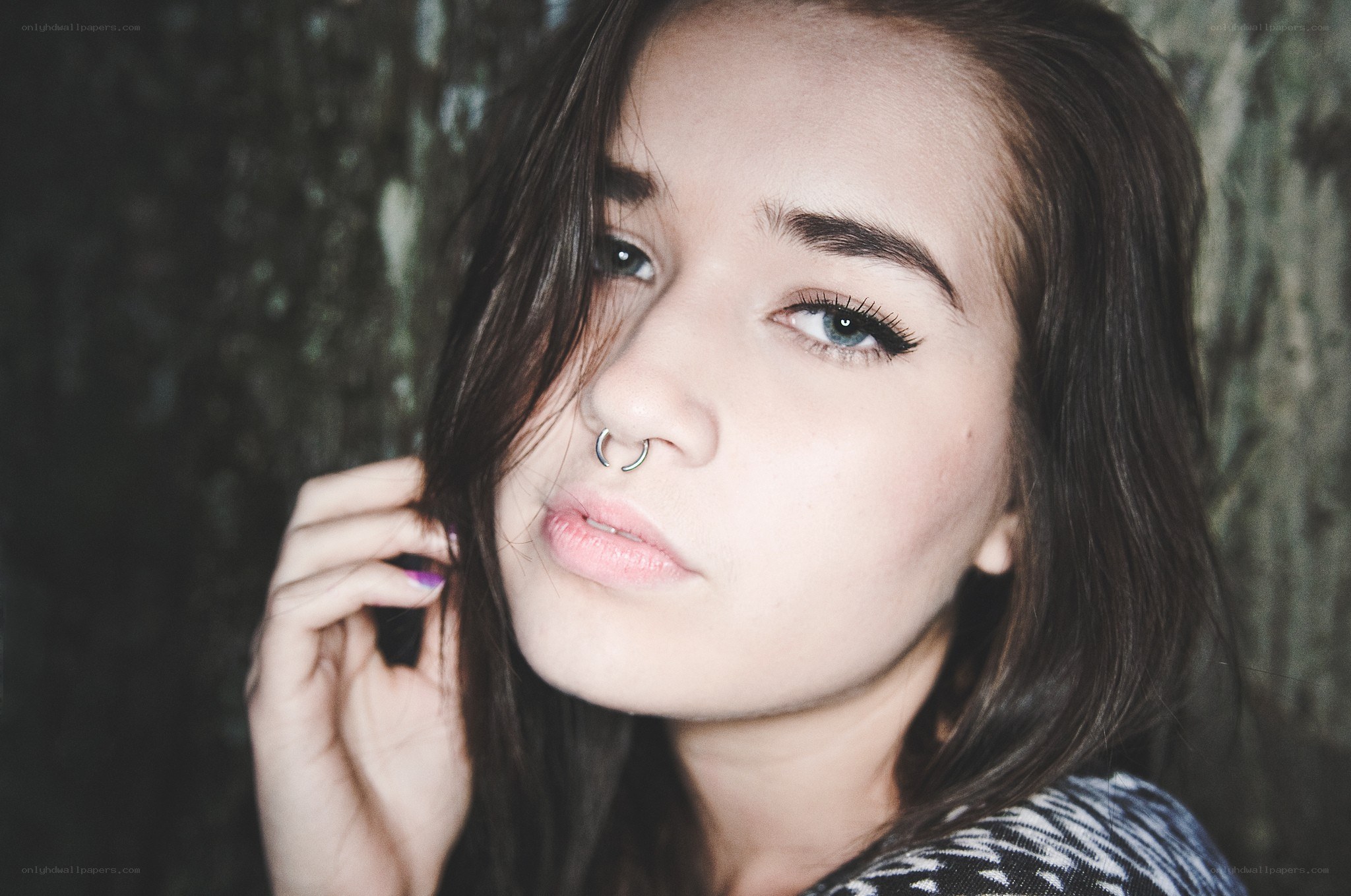 woman with nose ring