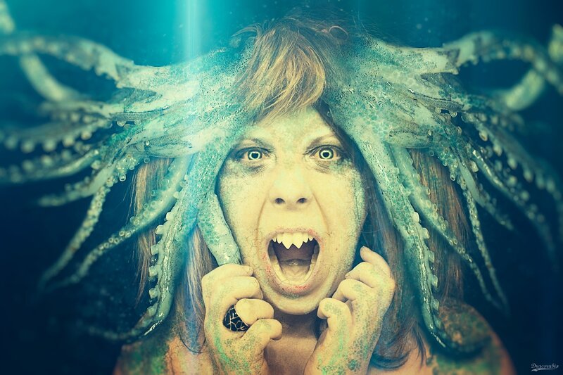 woman with octopus tentacles