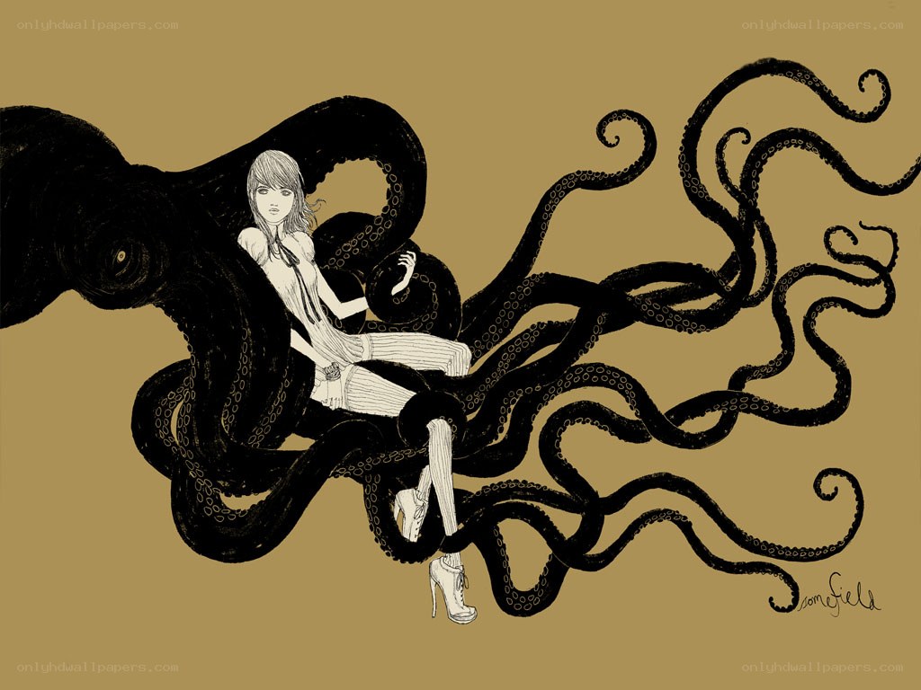 woman with octopus tentacles