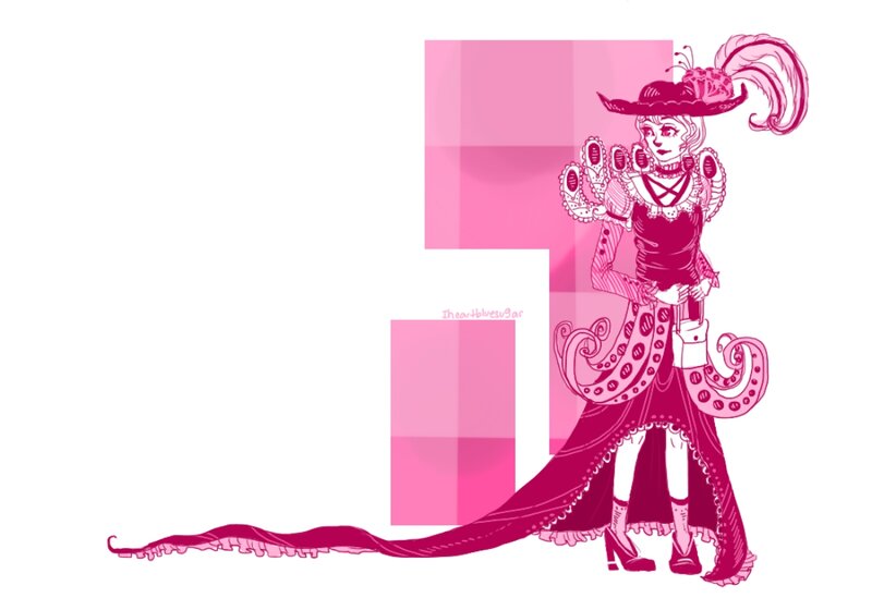 Woman with Octopus Tentacles — Pink
