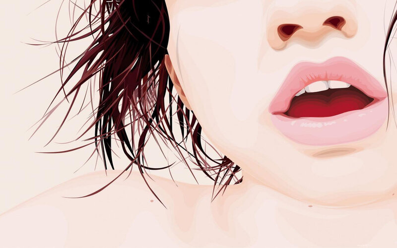 woman with open mouth