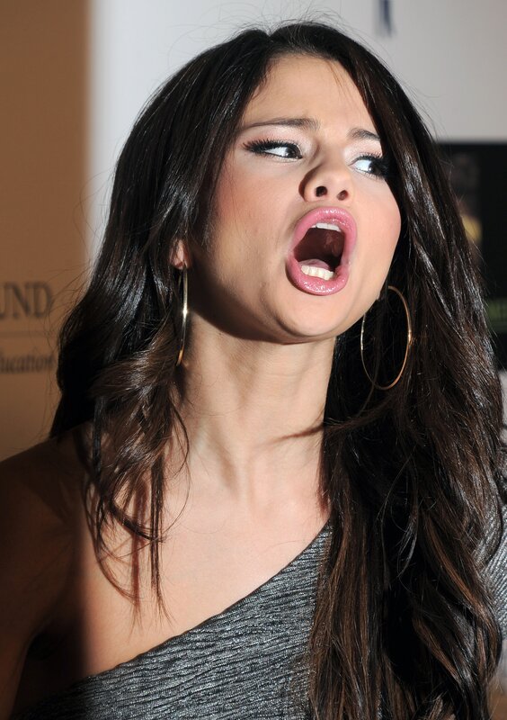 woman with open mouth