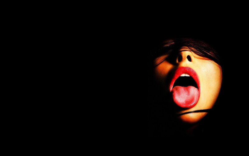 woman with open mouth