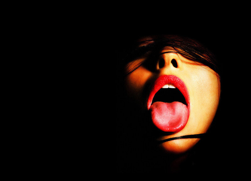 woman with open mouth
