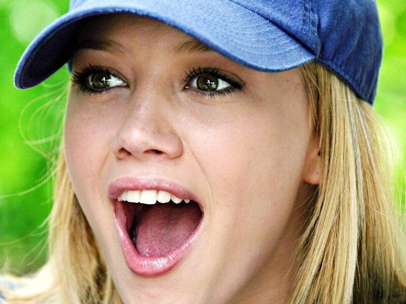 Woman with Open Mouth — Blue