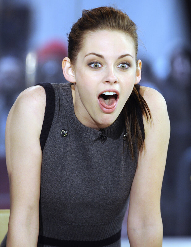 Woman with Open Mouth — Gray, Surprised