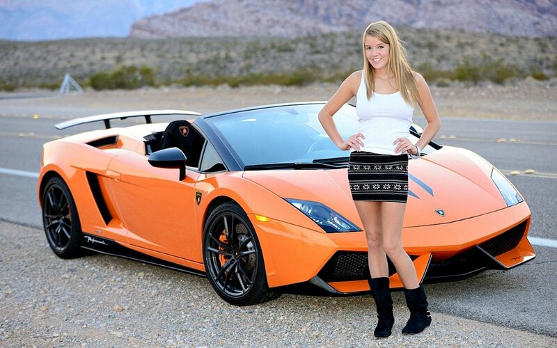 Woman with Orange Car — Confident, Afternoon