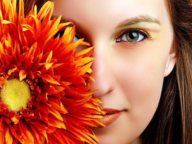 Woman with Orange Flower