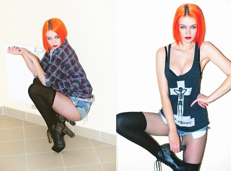 Woman with Orange Hair — Confident, Photograph