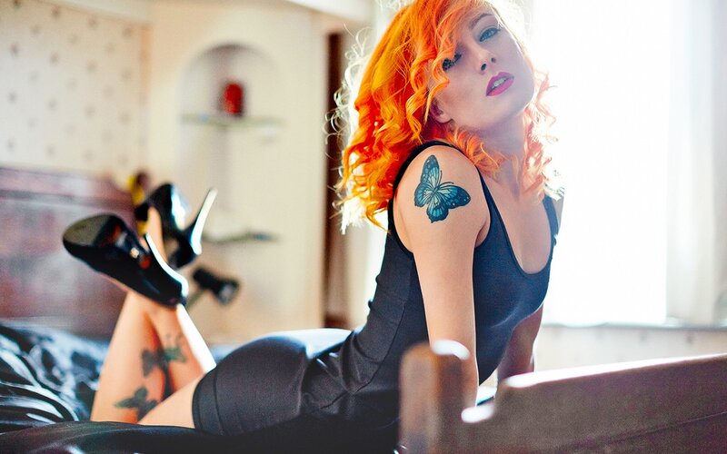 Woman with Orange Hair — Dramatic, Afternoon