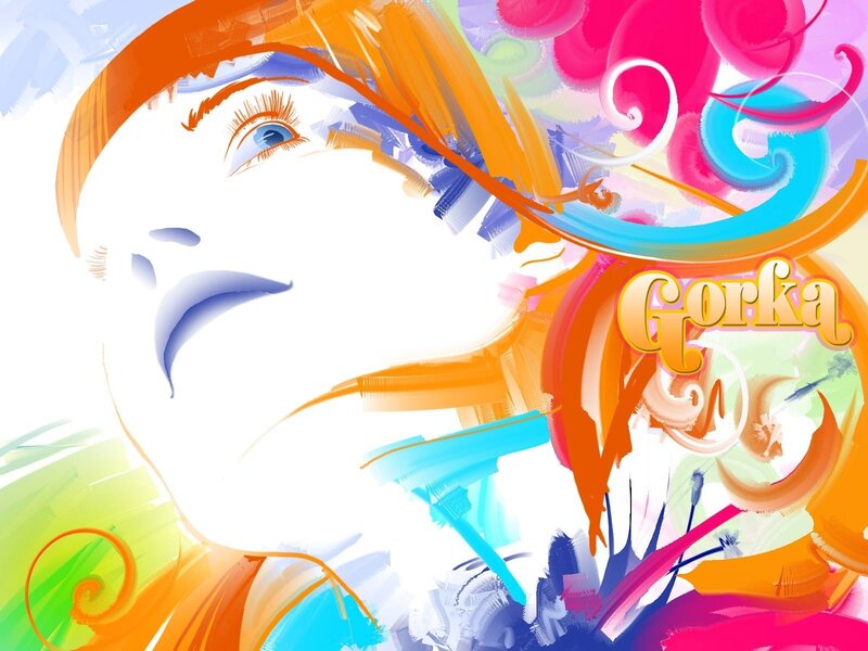 Woman with Orange Hair — Vibrant, Digital Art