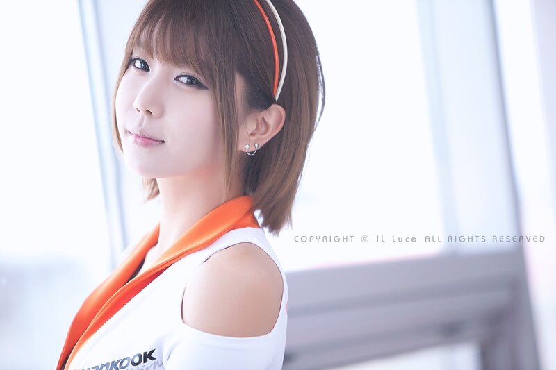 Woman with Orange Headband — White