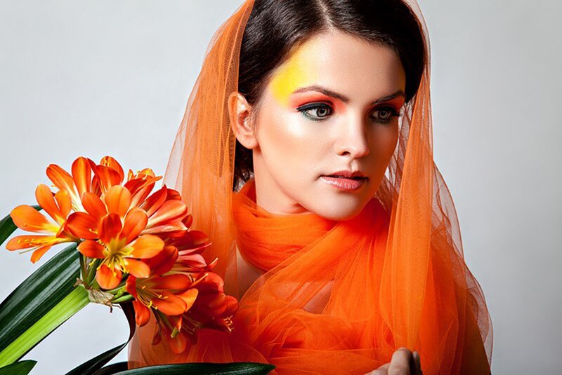 Woman with Orange Veil
