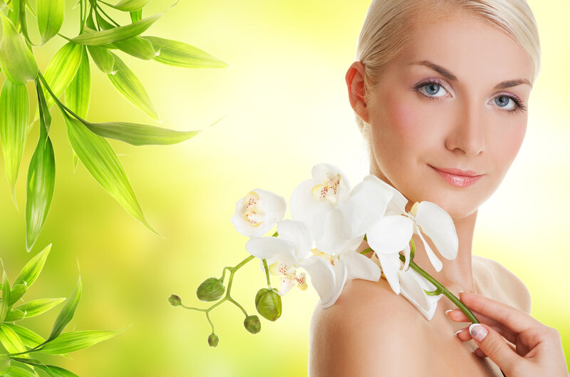 Woman with Orchid — Green