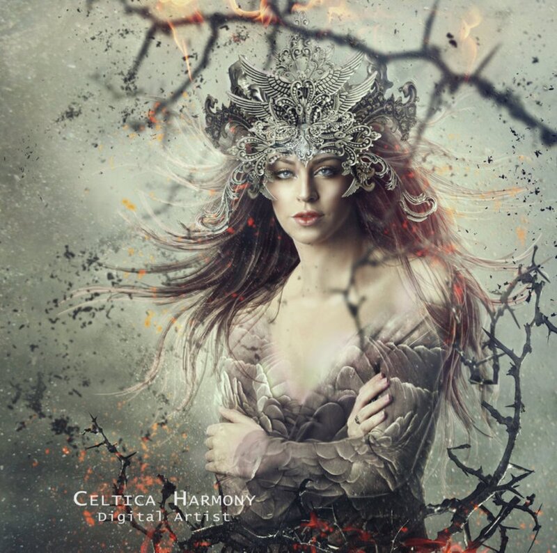 Woman with Ornate Crown — Gray