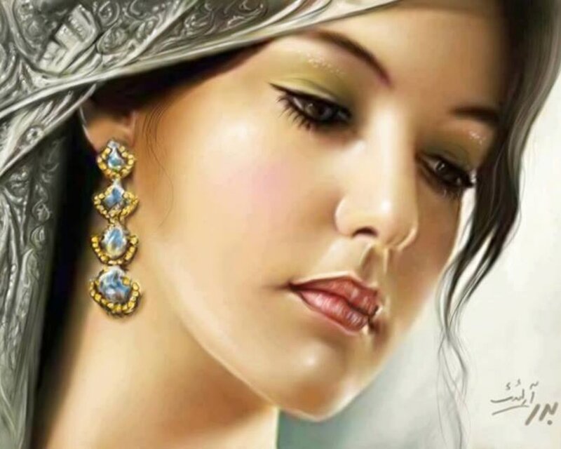 Woman with Ornate Earring