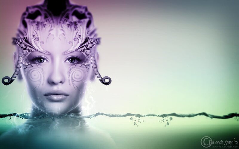 woman with ornate face art