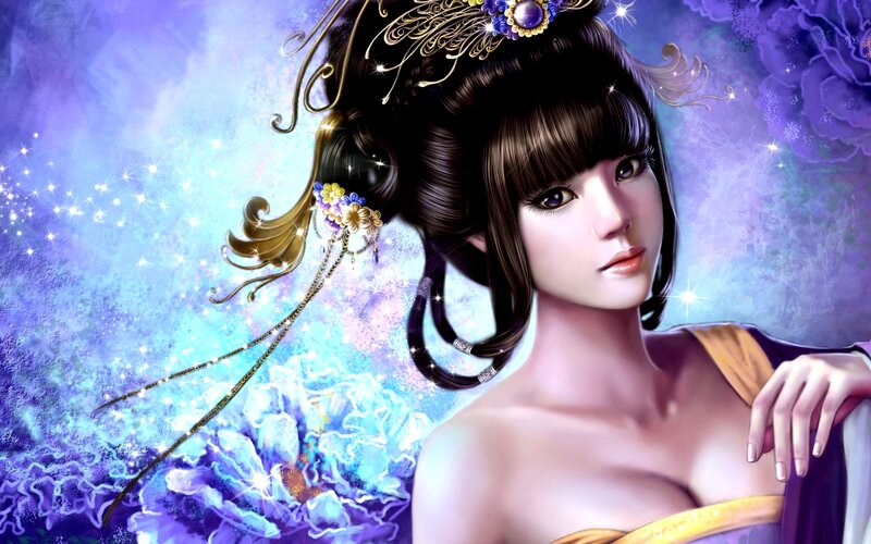 Woman with Ornate Hair