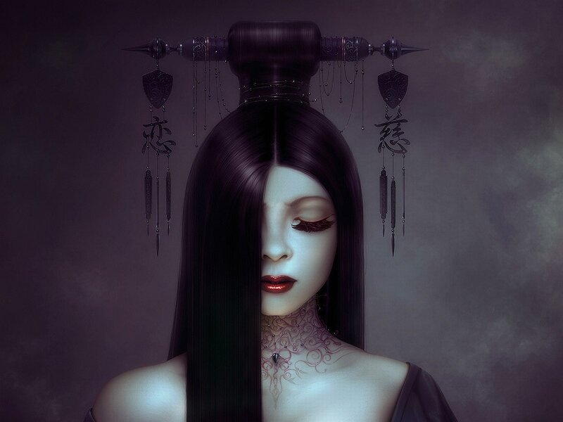 woman with ornate headpiece