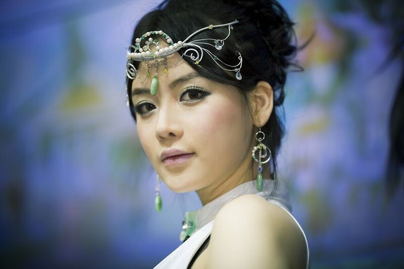 woman with ornate headpiece