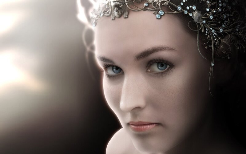 woman with ornate headpiece