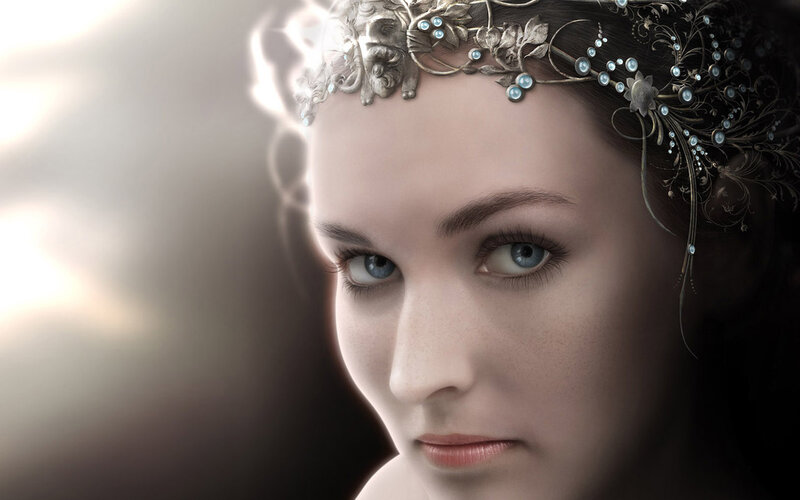 woman with ornate headpiece