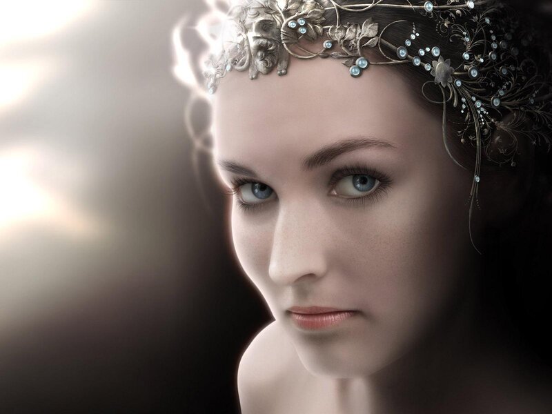 woman with ornate headpiece