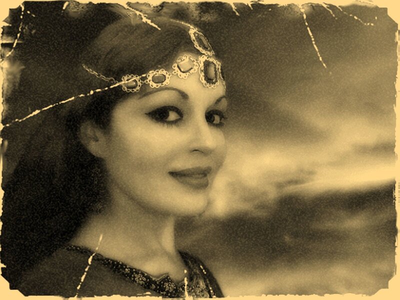 woman with ornate headpiece