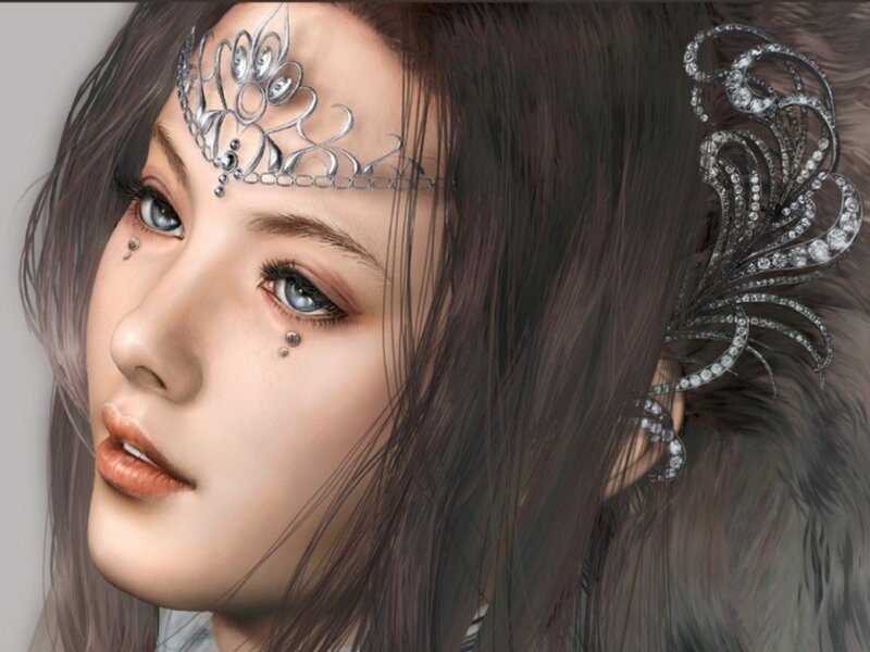 woman with ornate headpiece