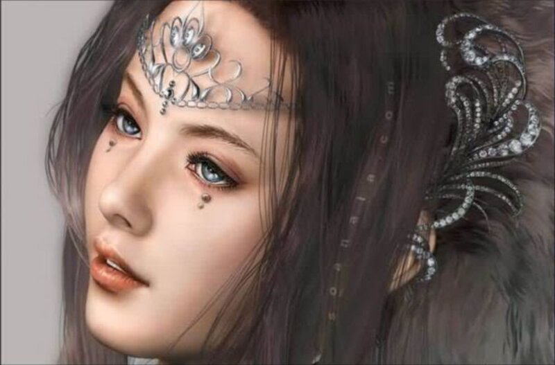 woman with ornate headpiece