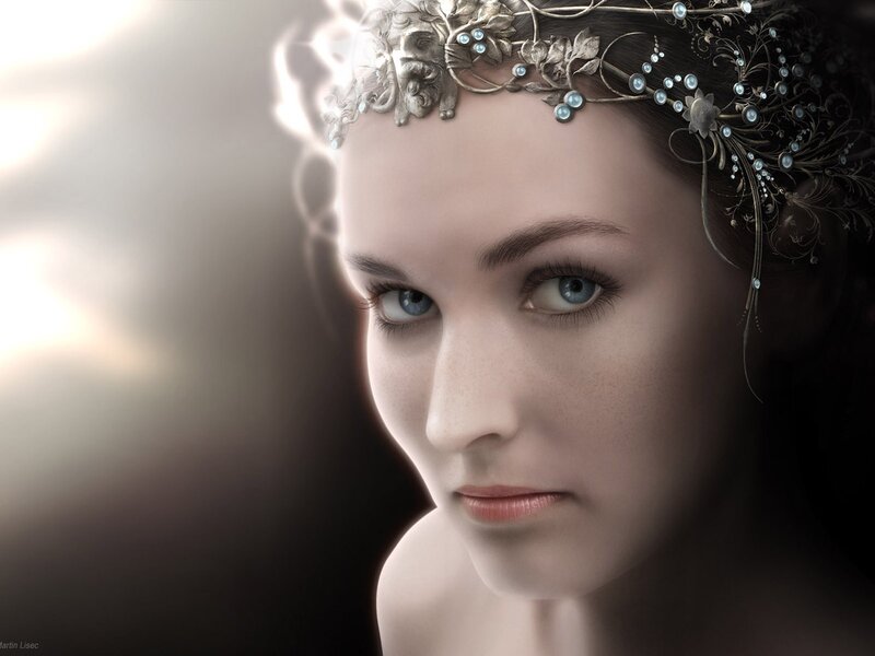 woman with ornate headpiece