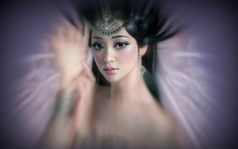 woman with ornate headpiece