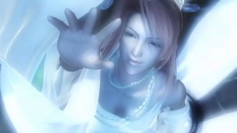 Woman with Outstretched Hand — Blue