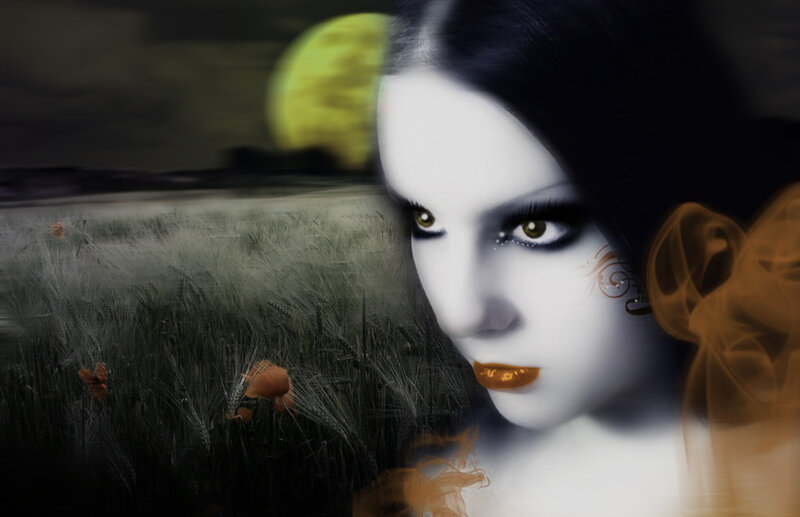Woman with Pale Face — White