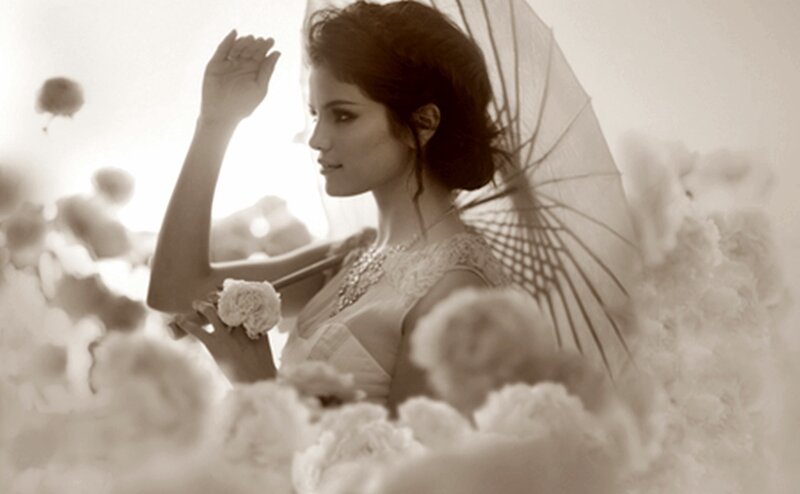 Woman with Parasol — Sepia