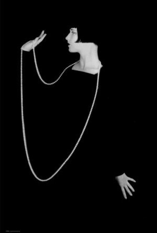woman with pearl necklace