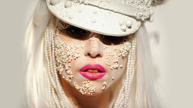 Woman with Pearls on Face