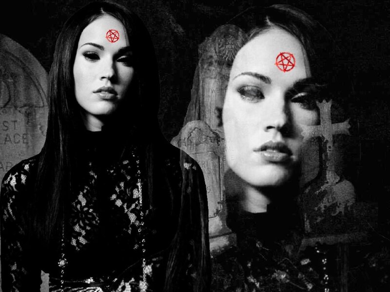 woman with pentagram on forehead