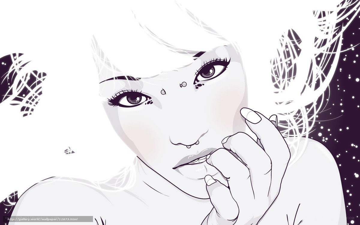 woman with piercings and hand to face